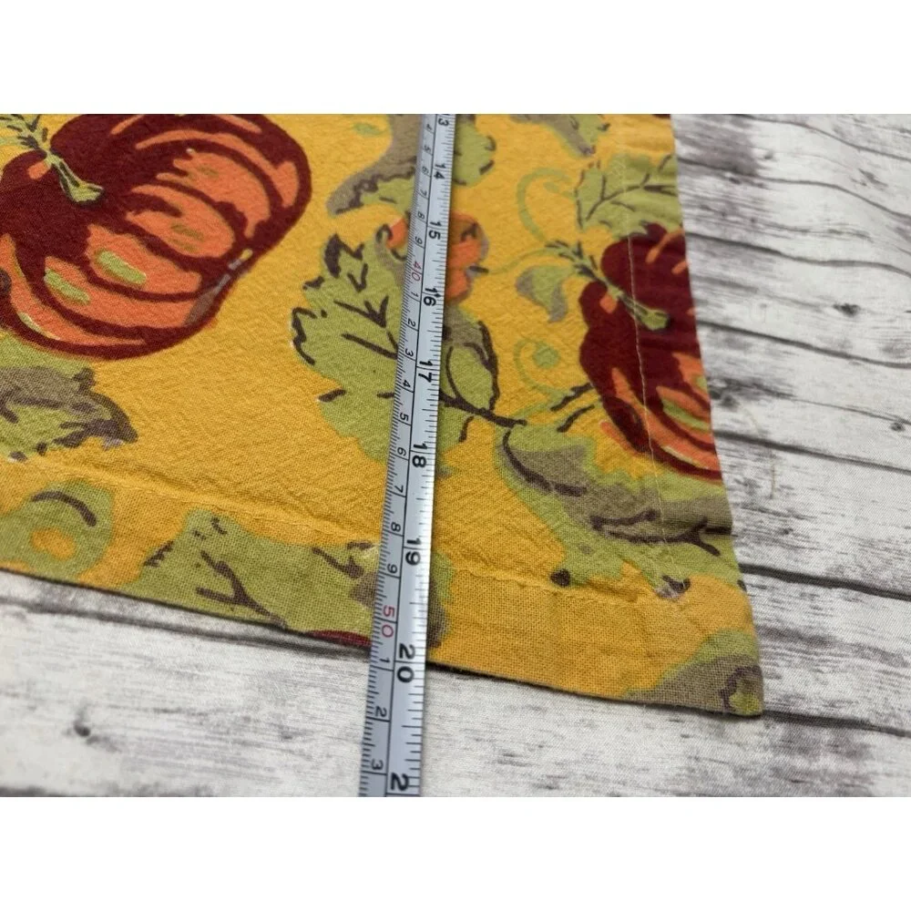 Sur La Table Autumn Pumpkin Botanical Harvest Colorful, Napkins, Set‎ of 4